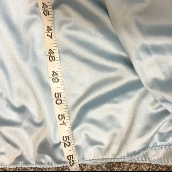 FORMFIT VINTAGE LINGERIE LONG NIGHT GOWN BLUE SLEEVELESS V NECK PLUS SIZE 14/16 - Picture 8 of 8